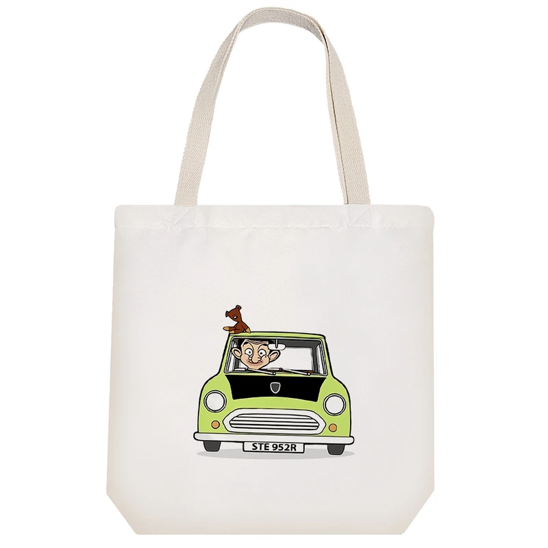 ساک خرید خندالو طرح مستر بین و تدی کد H484