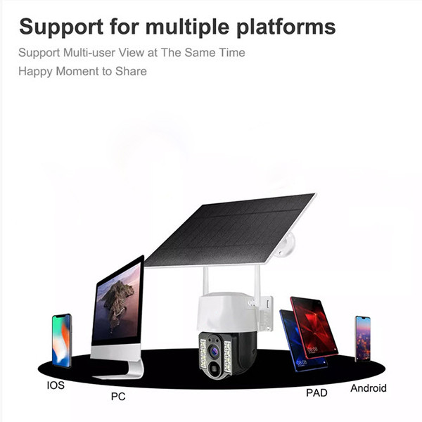 دوربین مداربسته تحت شبکه مدل وای فای پنل خورشیدی VC3-W
