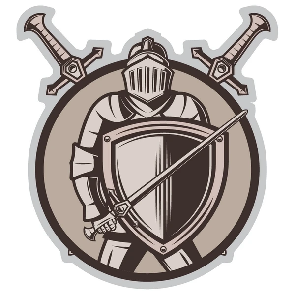 استیکر لپ تاپ کالا میکس طرح شوالیه و شمشیر کد km-knight1