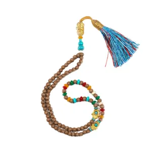 تسبیح مدل تربت کربلا دانه رنگی