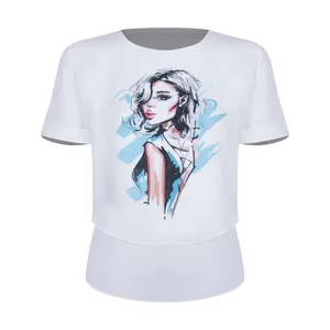 بلوز زنانه مدل کیمیا طرح لی فور چهره آرام