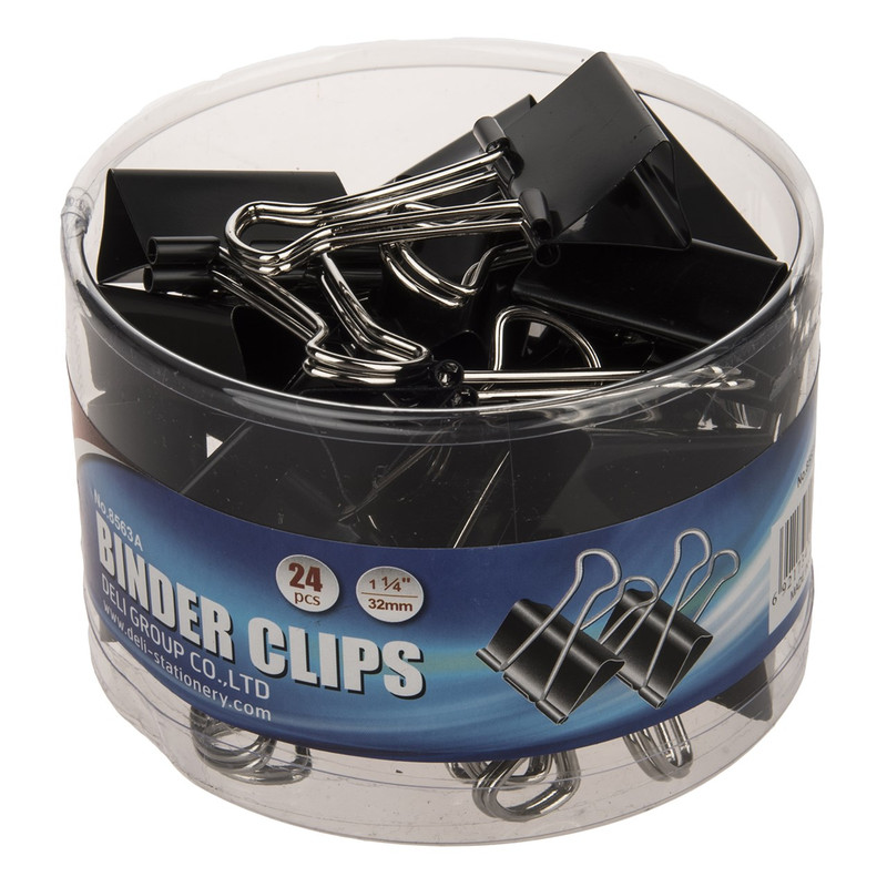 گیره کاغذ دلی سایز 32 میلی متر - بسته 24 عددی گیره کاغذ دلی سایز 32 میلی متر - بسته 24 عددی