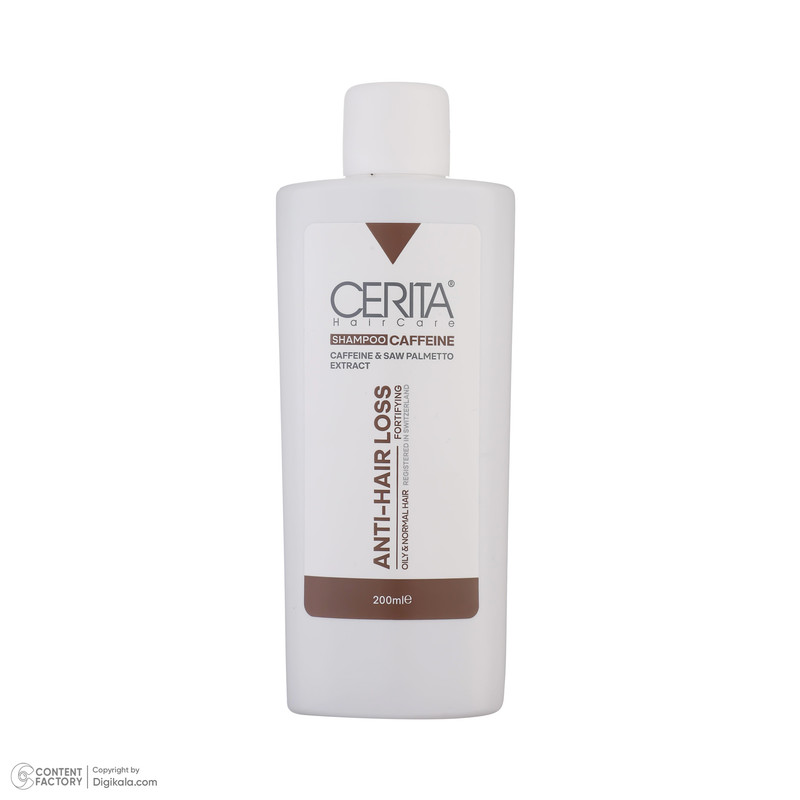 شامپو ضد ریزش مو سریتا مدل کافئین مناسب موهای چرب حجم 200 میلی لیتر