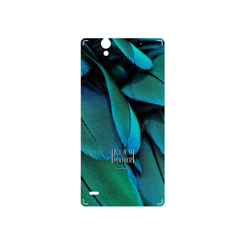 برچسب پوششی ماهوت مدل Green Feather مناسب برای گوشی موبایل سونی Xperia C4