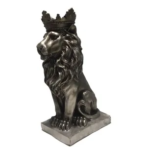 مجسمه دنیا دکوری سرمد مدل شیر تاج دار کد NR