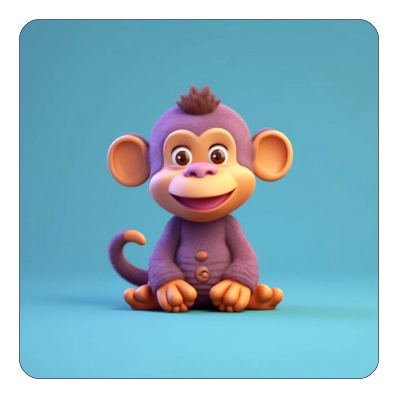 مگنت کاکتی طرح حیوانات کارتونی مدل mp27783