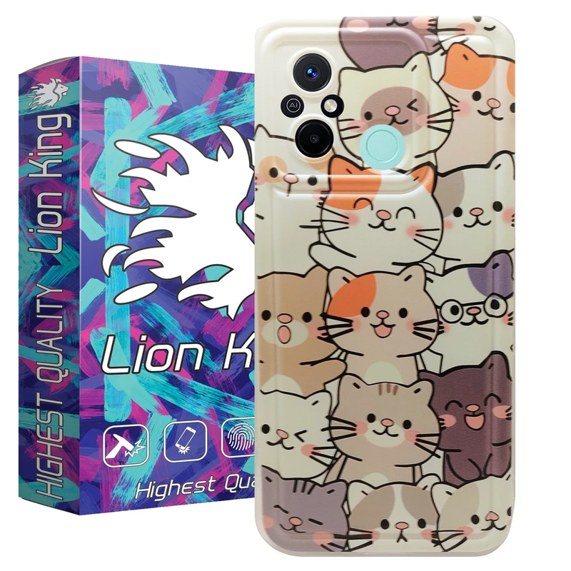 کاور لاین کینگ مدل گربه ها مناسب برای گوشی موبایل شیائومی Redmi 12C / Poco C55