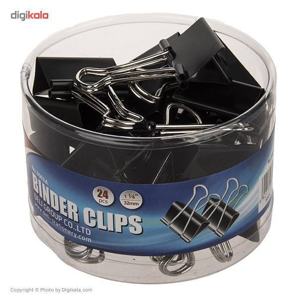 گیره کاغذ دلی سایز 32 میلی متر - بسته 24 عددی گیره کاغذ دلی سایز 32 میلی متر - بسته 24 عددی