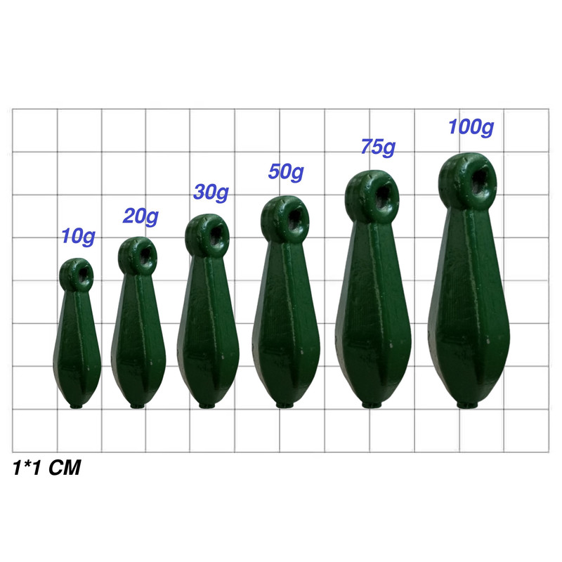 سرب ماهیگیری مدل استتار اشکی سایز 20-10 گرم بسته 7 عددی