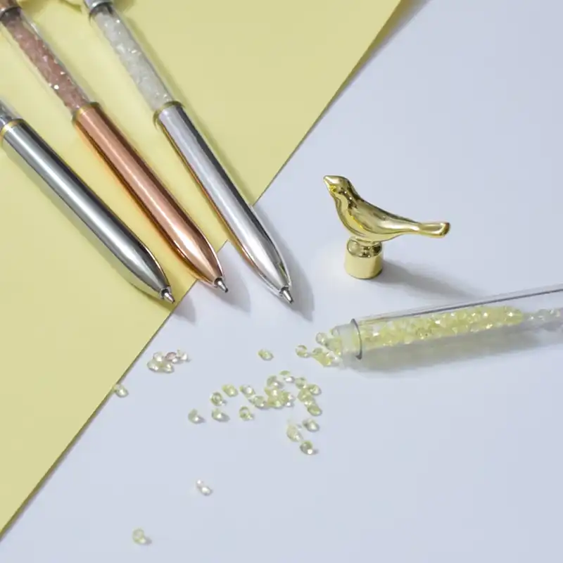 خودکار مدل نگین دار طرح کبوتر کد 07-401