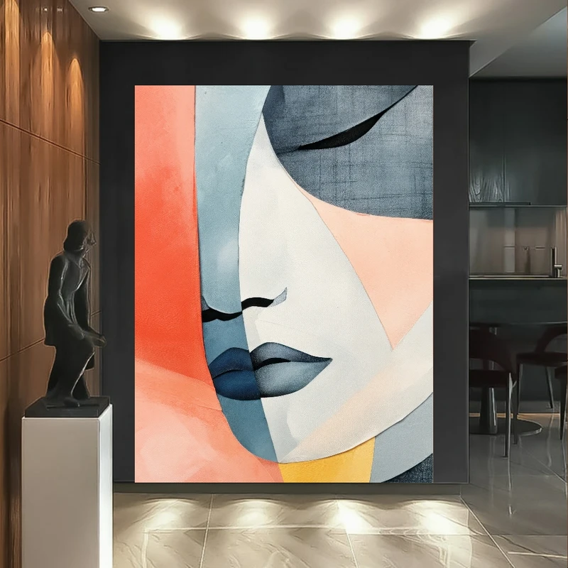 تابلو بوم طرح مینیمال مدل چهره کد BK1747