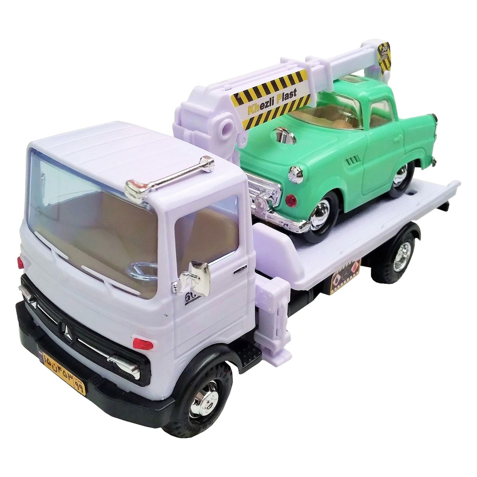 ماشین بازی مدل کامیون خاور جرثقیل کد DBS_10512 مجموعه دو عددی -  - 1