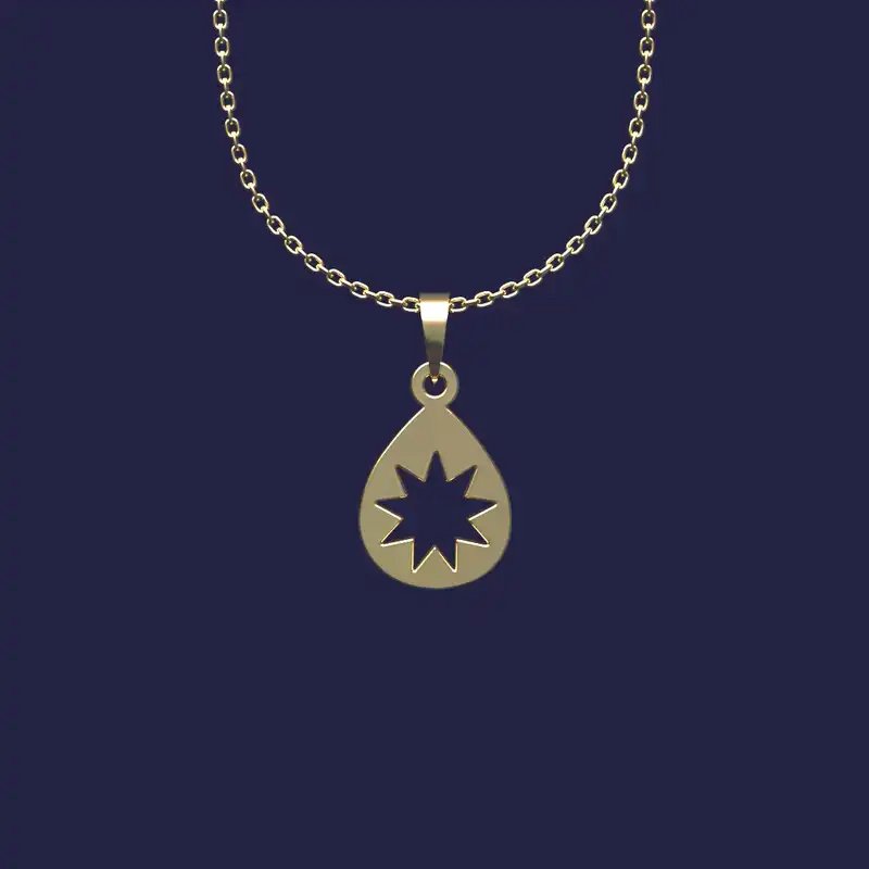 گردنبند طلا 18 عیار زنانه مدوپد مدل هندسی کد Z2-1-1087