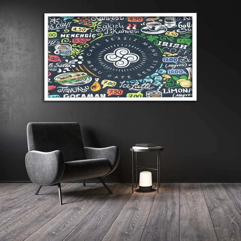 تابلو نوری بکلیت طرح منو رستوران مدل لایت باکس W137