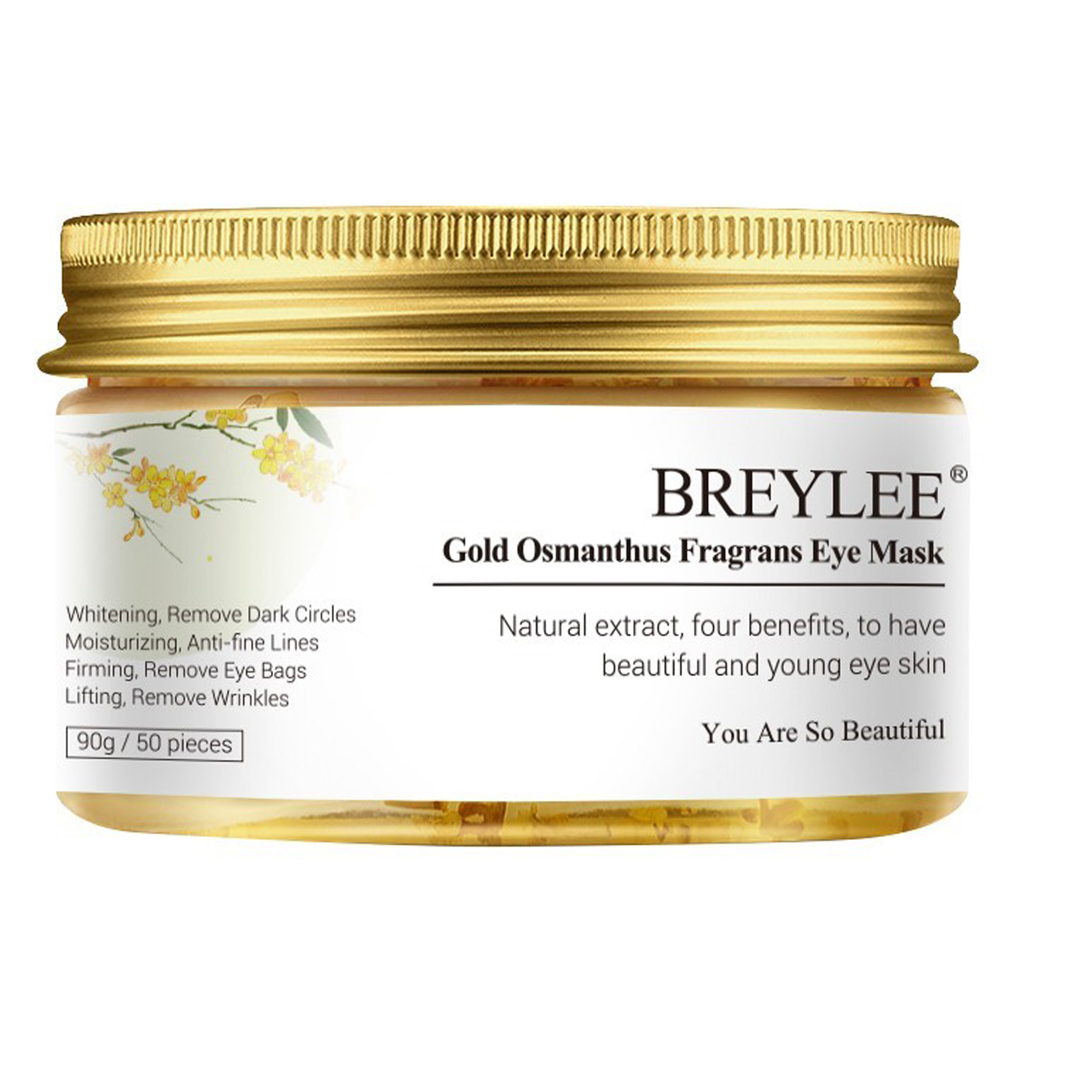 ماسک دور چشم بریلی مدل Gold Osmanthus Fragrans وزن 90 گرم بسته 50 عددی