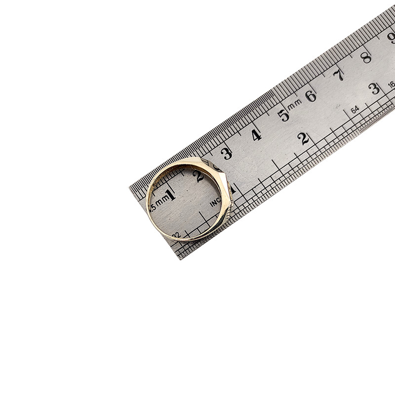 انگشتر طلا 18 عیار مردانه طلا و جواهرسازی افرا مدل آینه ۳۱۷