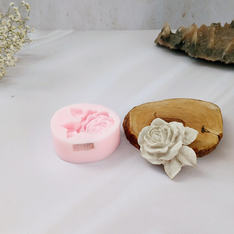 قالب شمع کوشا مدل رز سه برگ