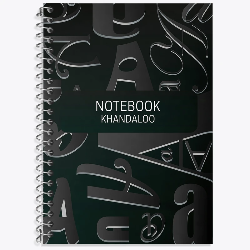 دفتر زبان 50 برگ خندالو مدل سه خط طرح حروف انگلیسی کد N869