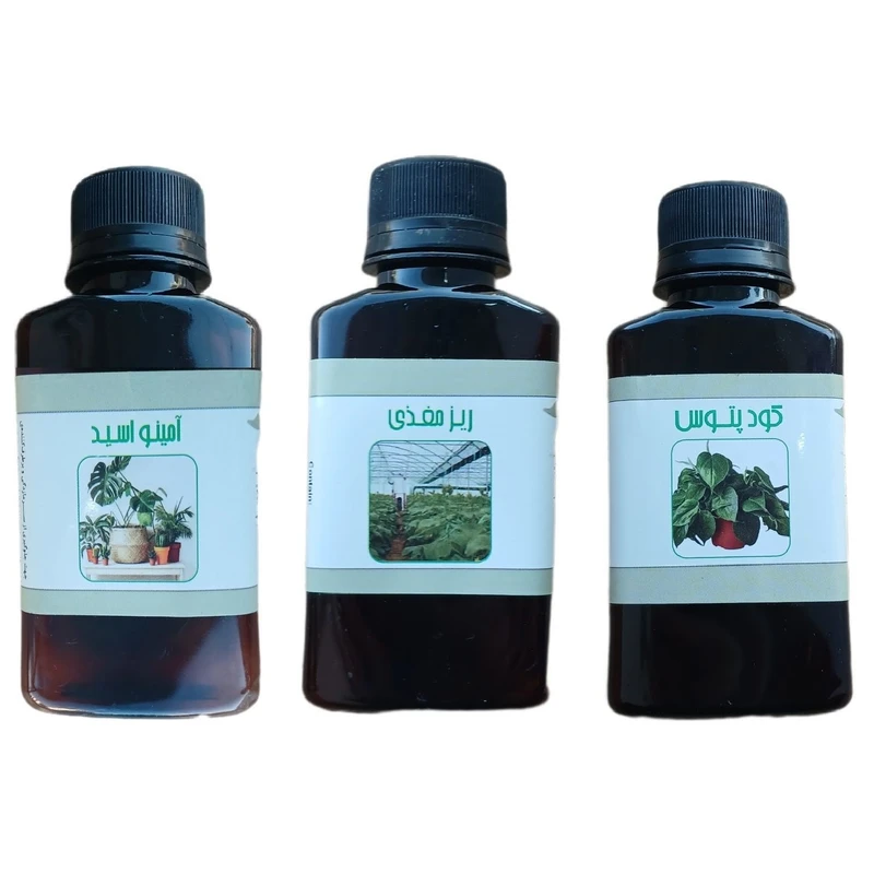 کود مایع امینو اسید و ریز مغذی و پتوس مدل life drop حجم 110 میلی لیتر بسته 3 عددی