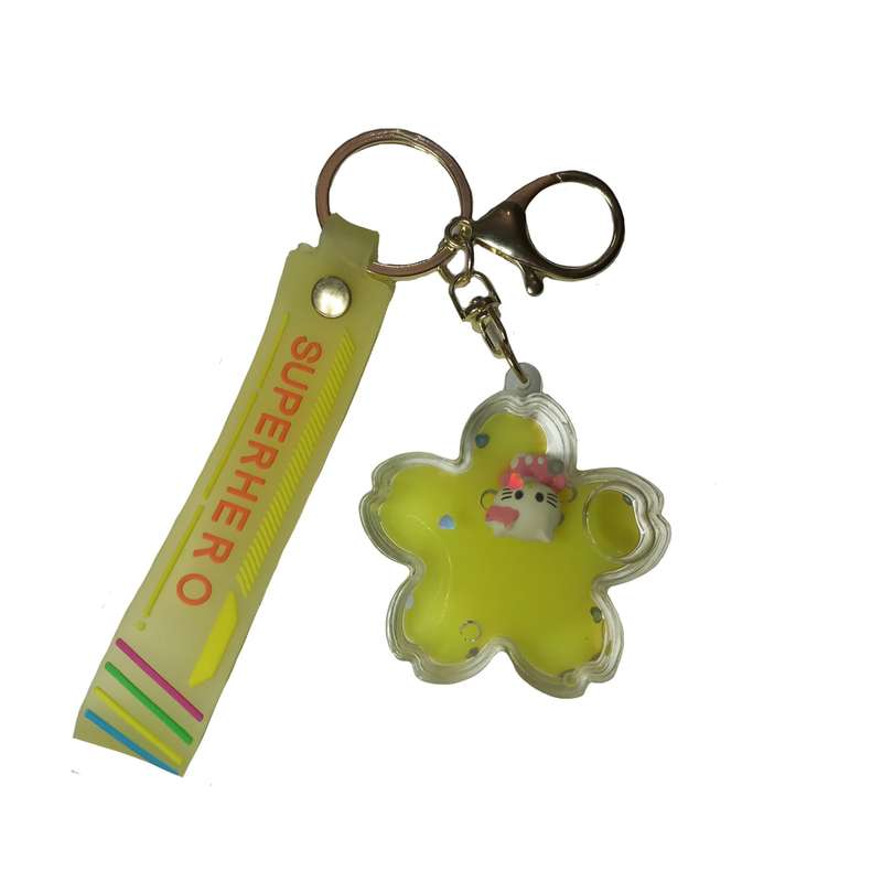 جاکلیدی دخترانه مدل فانتزی آکواریومی طرح گل کد 02