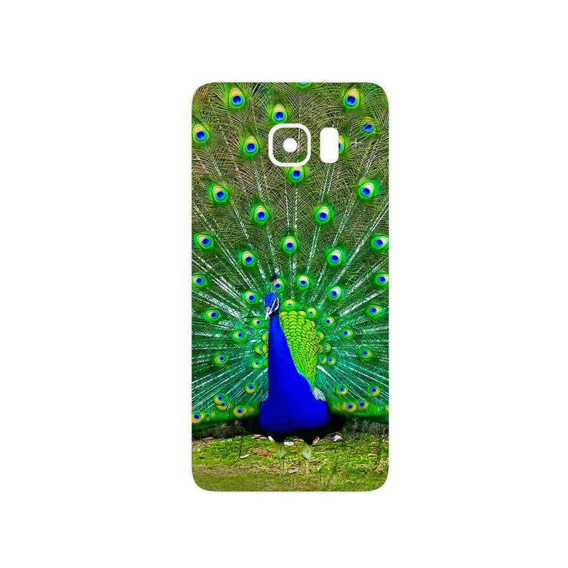 برچسب پوششی ماهوت مدل Peacock مناسب برای گوشی موبایل سامسونگ Galaxy S6 Edge Plus