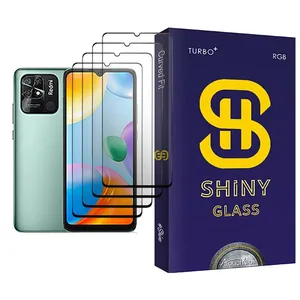 Atouchbo Shiny Glass MIX004 Screen Protector For Xiaomi Redmi 10C Pack Of 4