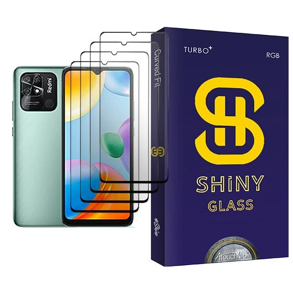 محافظ صفحه نمایش آتوچبو مدل Shiny Glass MIX004 مناسب برای گوشی موبایل شیائومی Redmi 10C بسته چهار عددی