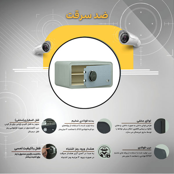 گاوصندوق الکترونیکی سدید مدل 430WT تاچ