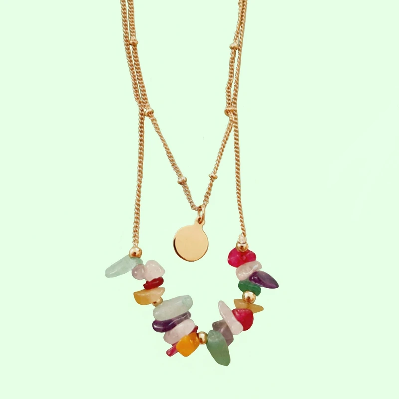 گردنبند زنانه آی ام مدل E2538 مجموعه 2 عددی