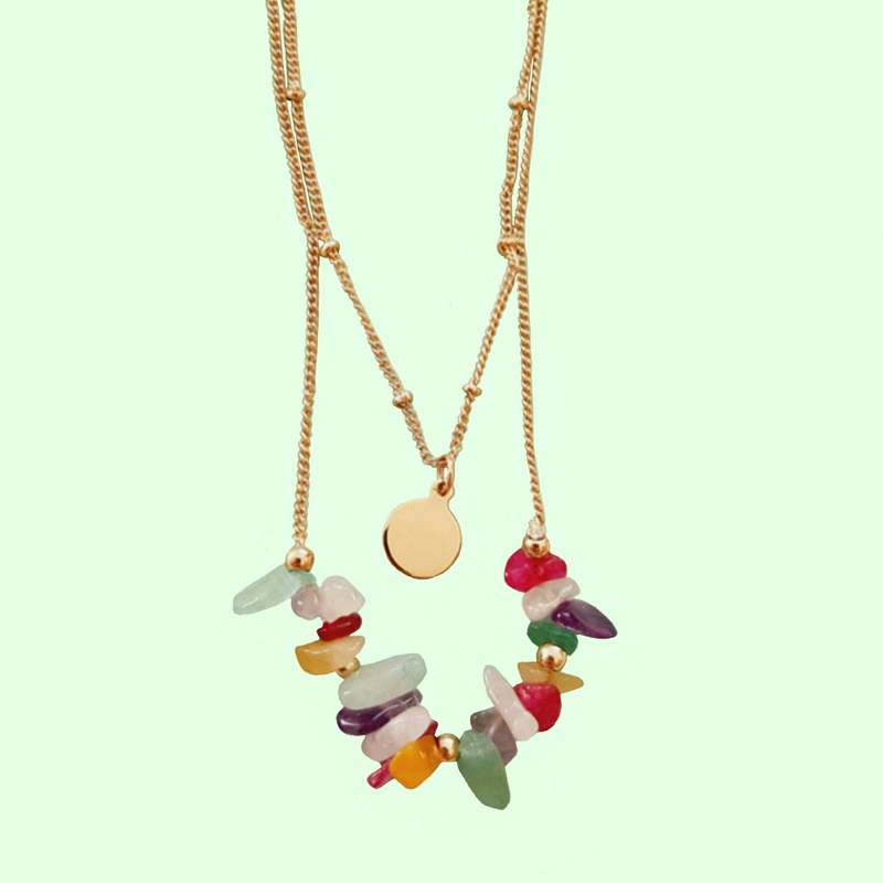 گردنبند زنانه آی ام مدل E2538 مجموعه 2 عددی