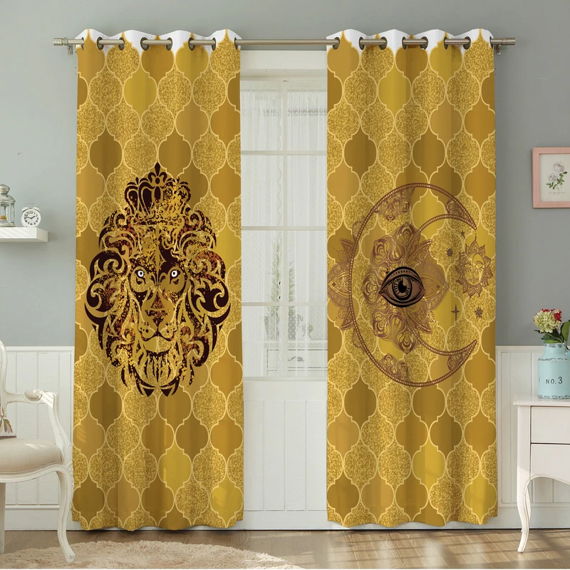 پرده نیروانا طرح سنتی مدل مخمل کد 4473 سایز 140×280 سانتی متر