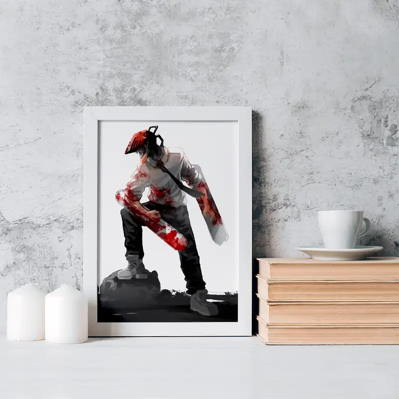 تابلو خندالو مدل دنجی انیمه مرد اره ای کد 17858