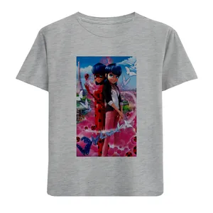 تی شرت آستین کوتاه دخترانه مدل دو دختر F645