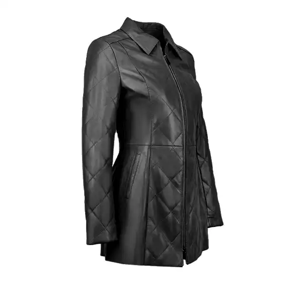 کت چرم زنانه چرم مشهد مدل B0473