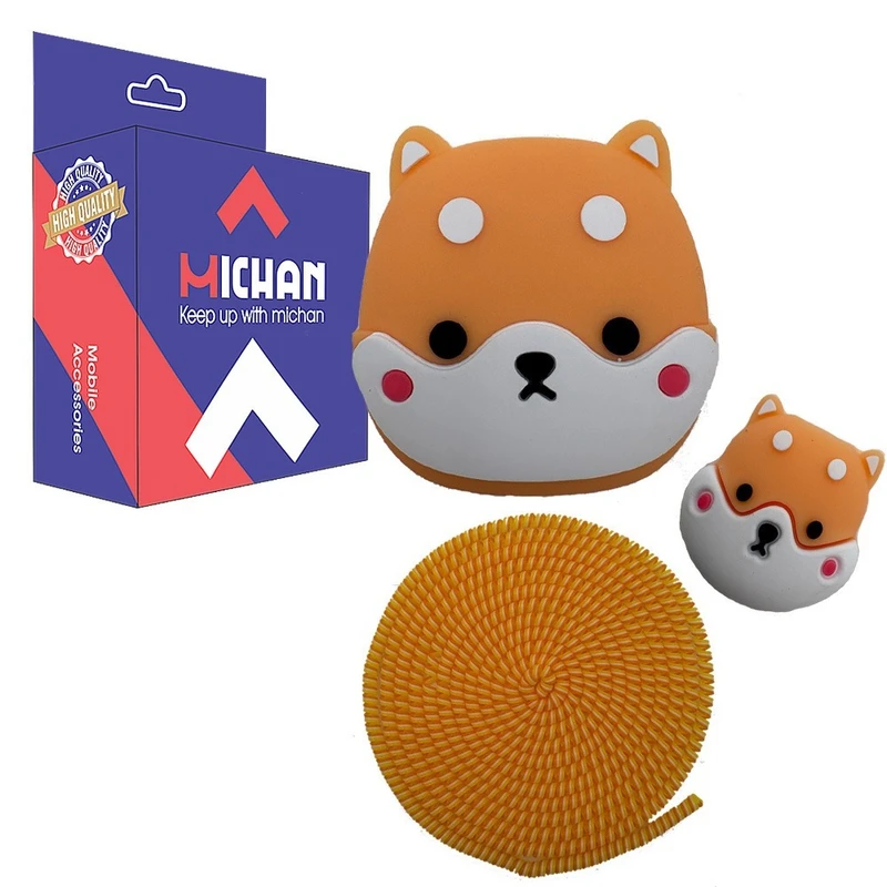 محافظ شاژر دیواری میچان مدل SLC به همراه محافظ کابل شارژ اپل مجموعه 3 عددی