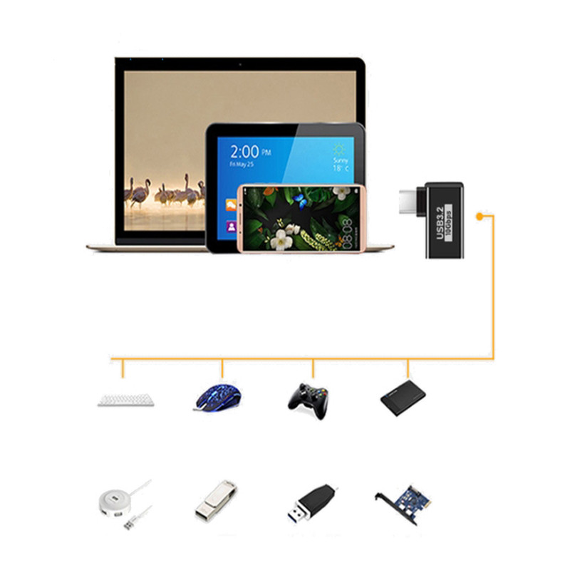 مبدل USB 3.2 OTG به USB-C مدل PM-AC90 بسته دو عددی