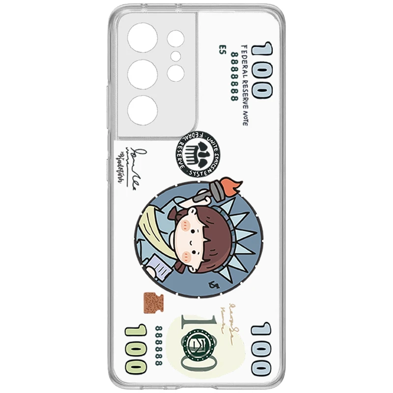 کاور طرح Funny Dollar مناسب برای گوشی موبایل سامسونگ  Galaxy S21 Ultra