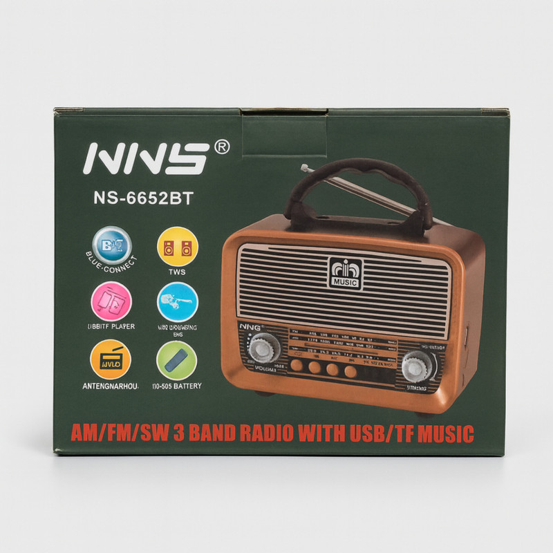 رادیو اسپیکر FM، AM، SW مدل 6652BT دارای Bluetooth