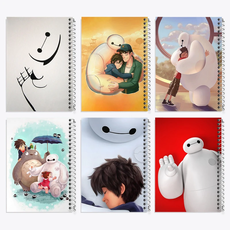 دفتر نقاشی 50 برگ خندالو طرح بیمکس (Baymax) کد 971 مجموعه 6 عددی