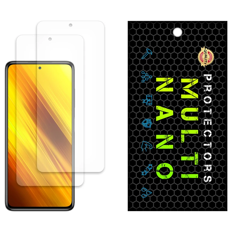 محافظ صفحه نمایش مات مولتی نانو مدل X-S2M مناسب برای گوشی موبایل شیائومی Poco X3 Pro بسته دو عددی
