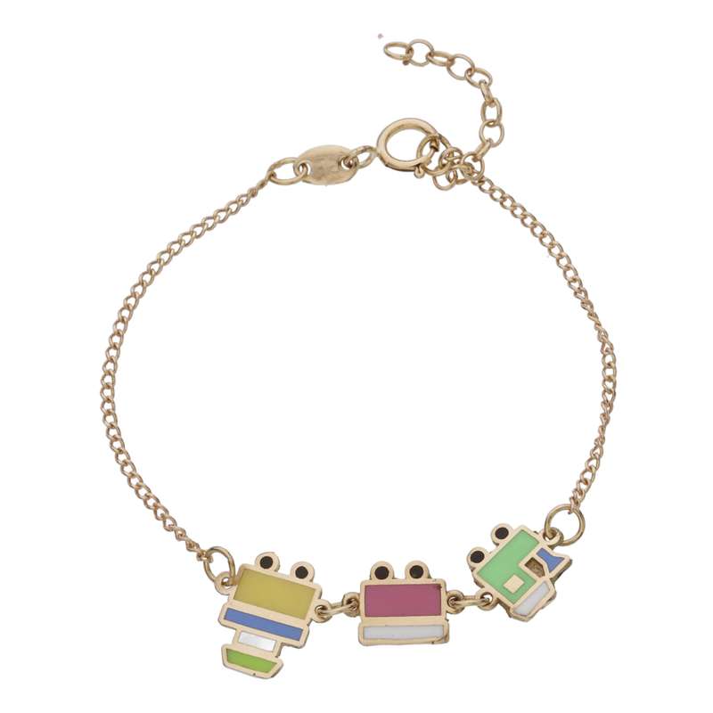 دستبند طلا 18 عیار دخترانه مایا ماهک مدل MB1643 طرح قطار دستبند طلا 18 عیار دخترانه مایا ماهک مدل MB1643 طرح قطار