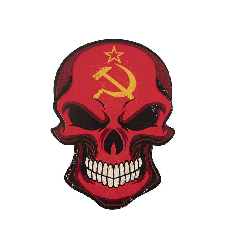 برچسب بدنه خودرو مدل اسکلت پرچم شوروی