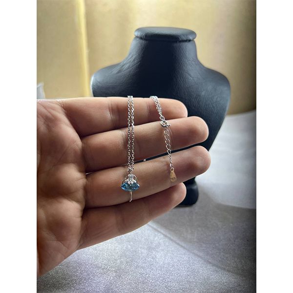 گردنبند نقره زنانه سواروسکی مدل بالرین تمام سنگ کد 3265465 -  - 3
