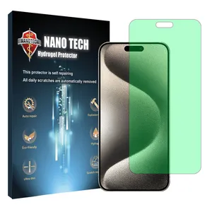 Nano tech green light screen protector suitable for Apple iPhone 15 Pro Max mobile phone