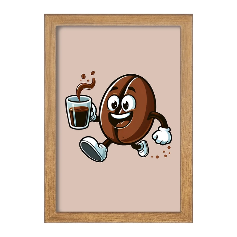 تابلو خندالو مدل دانه ی قهوه بامزه کد F8172