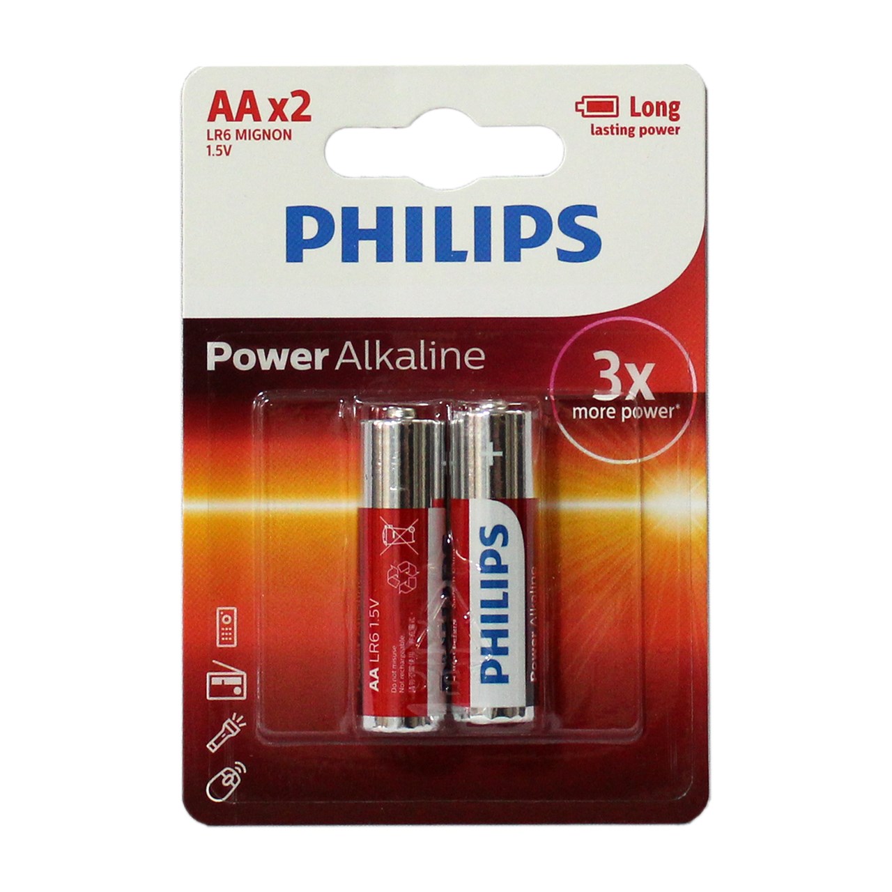 باتری قلمی فیلیپس مدل Power Alkaline بسته 2 عددی