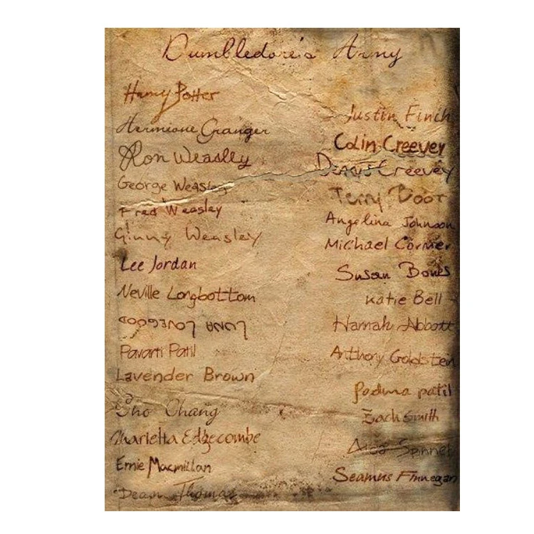 پوستر مسترگرین مدل هری پاتر طرح لیست ارتش دامبلدور