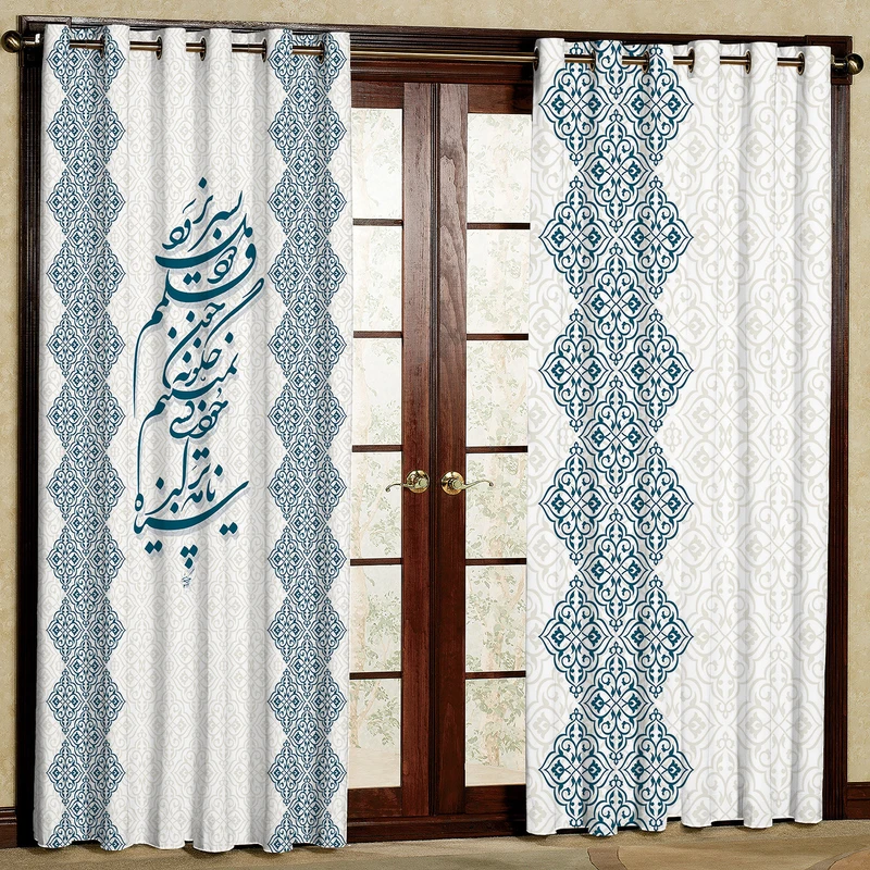 پرده مدل شعر مخمل پانچی کد 141 سایز 140x280 سانتی متر