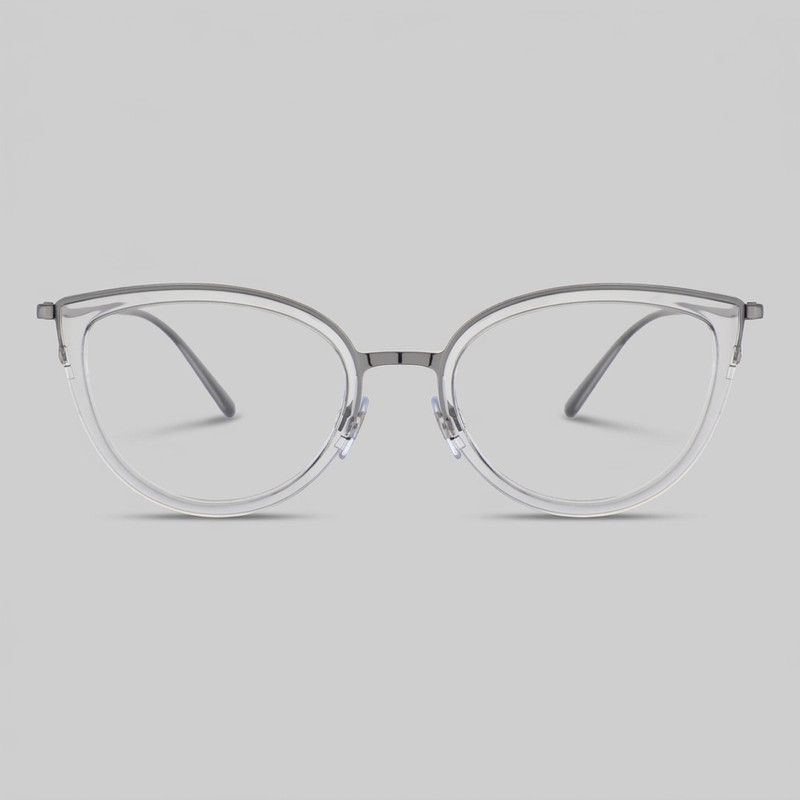 فریم عینک طبی گربه ای زنانه جورجیو آرمانی مدل 0AR5068-3010-52 مناسب برای صورت مستطیل، مربع و لوزی