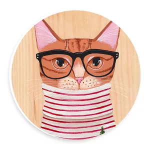  دیوارکوب طرح گربه عینکی و پیراهن راه راه مدل wtb629